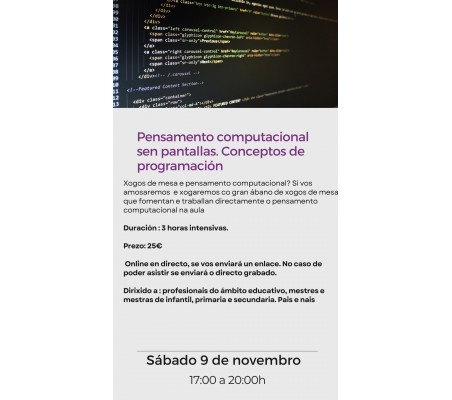 Pensamiento computacional sin pantallas  Chafaris